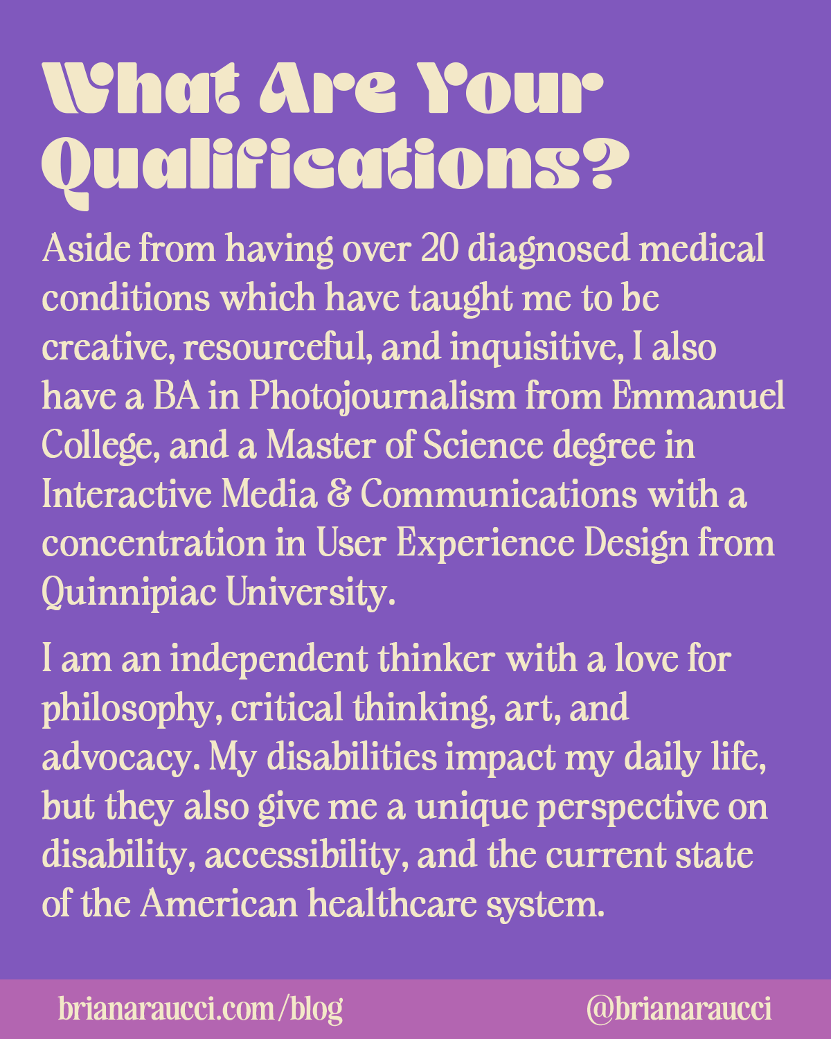 What Are Your Qualifications?