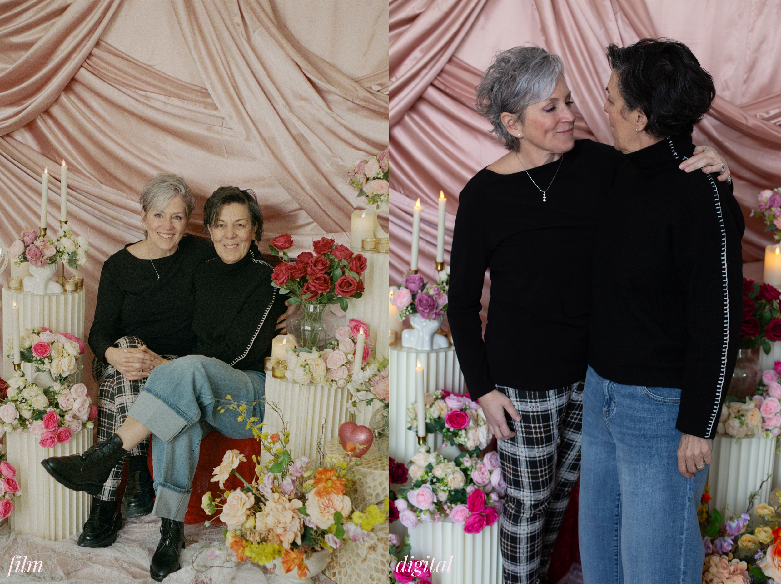 Valentines day photos on film vs digital image by Briana Raucci
