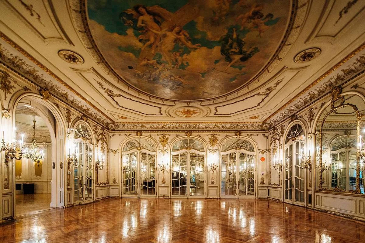 The ballroom at Arcadia University. Ballroom wedding photos