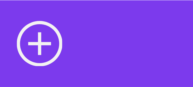 Green background with a white plus sign inside a circle on the left side