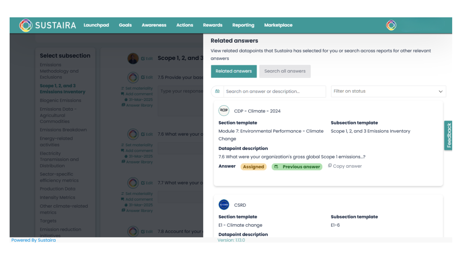 Sustaira Disclosure Solution
