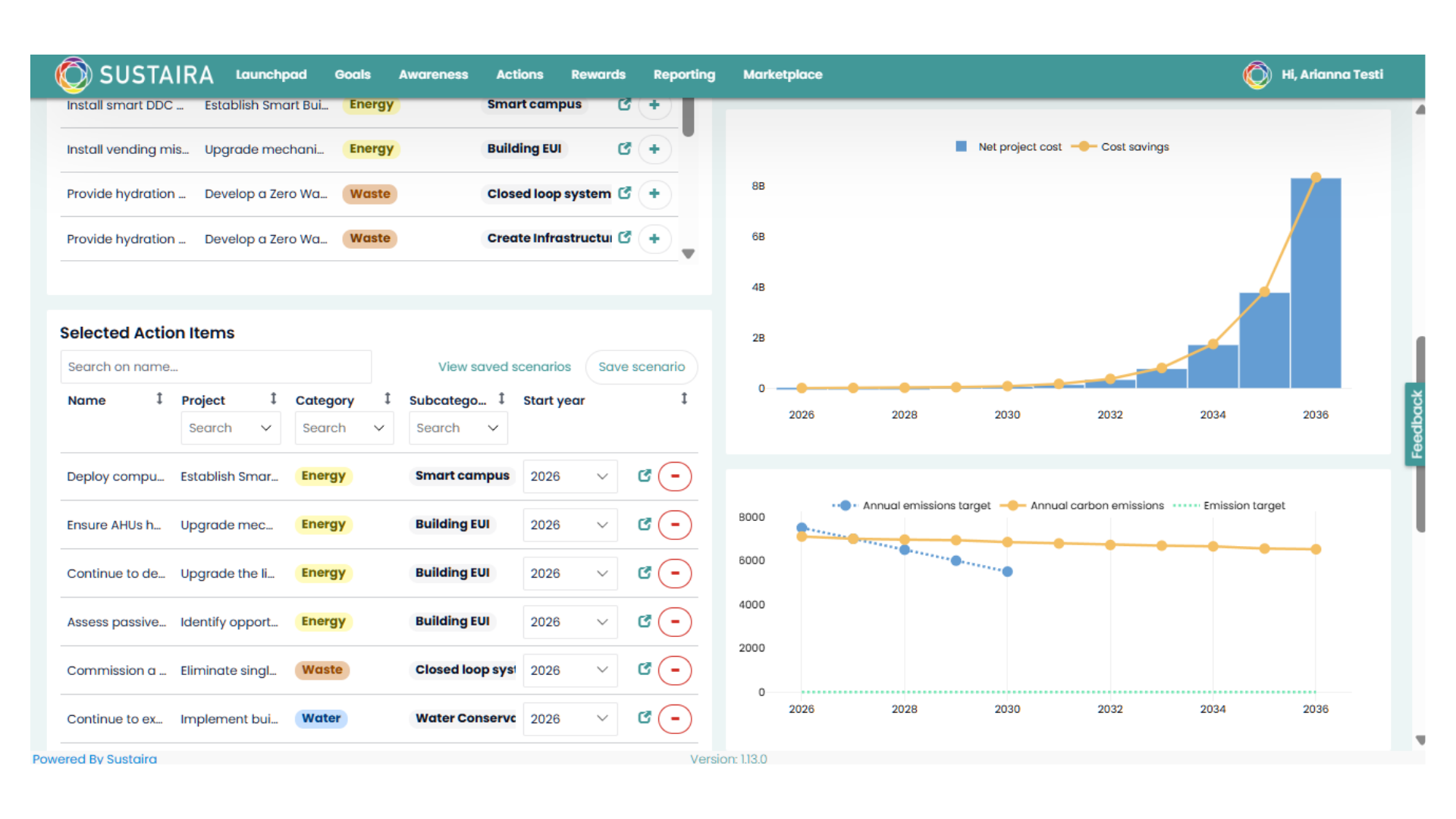 Sustaira Sustainability Planner