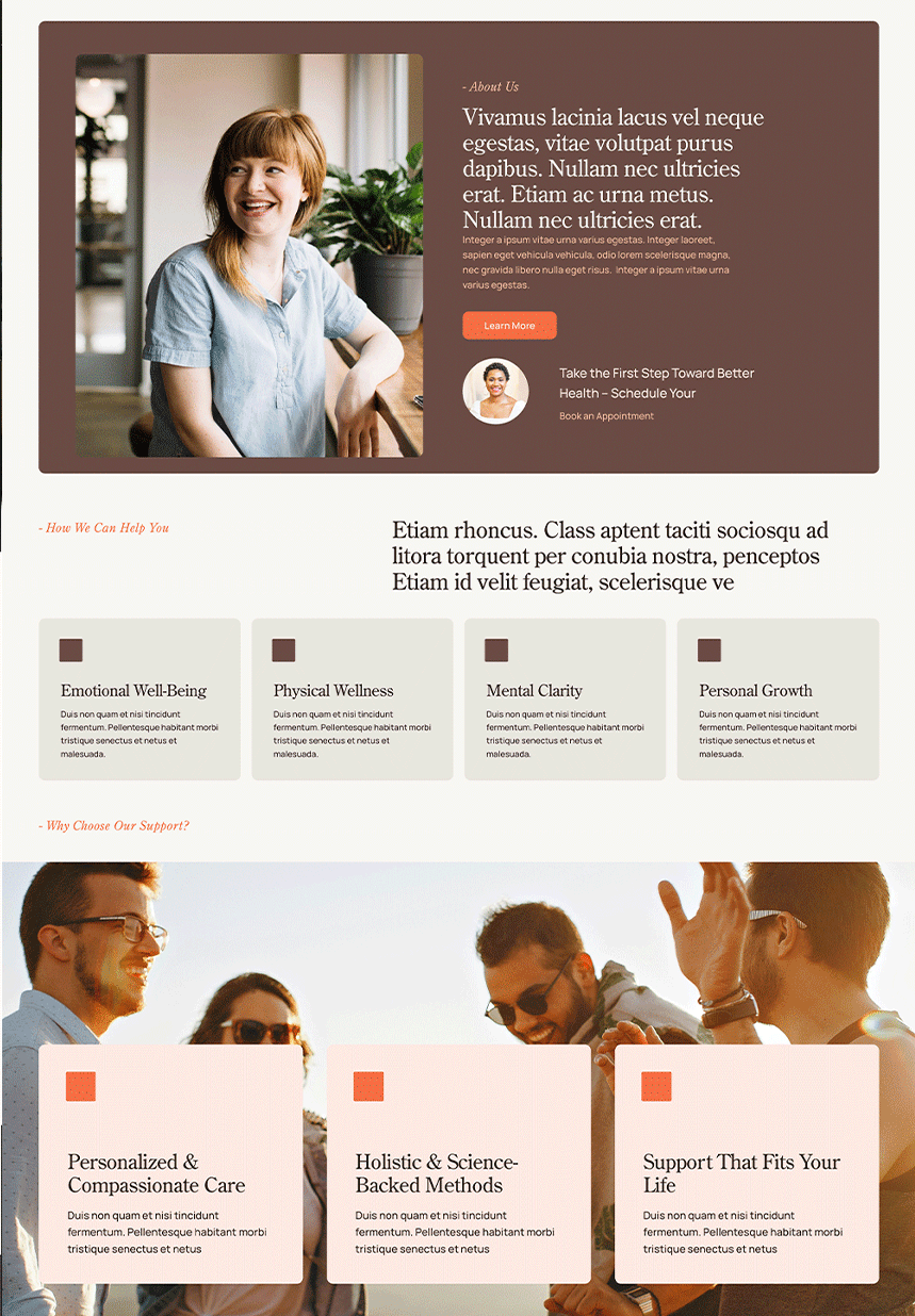 Website Template Squarespace 7.1, Counselor, Psychotherapist Health Wellness female fitness Coach, Therapist site template, Coach Consulting website