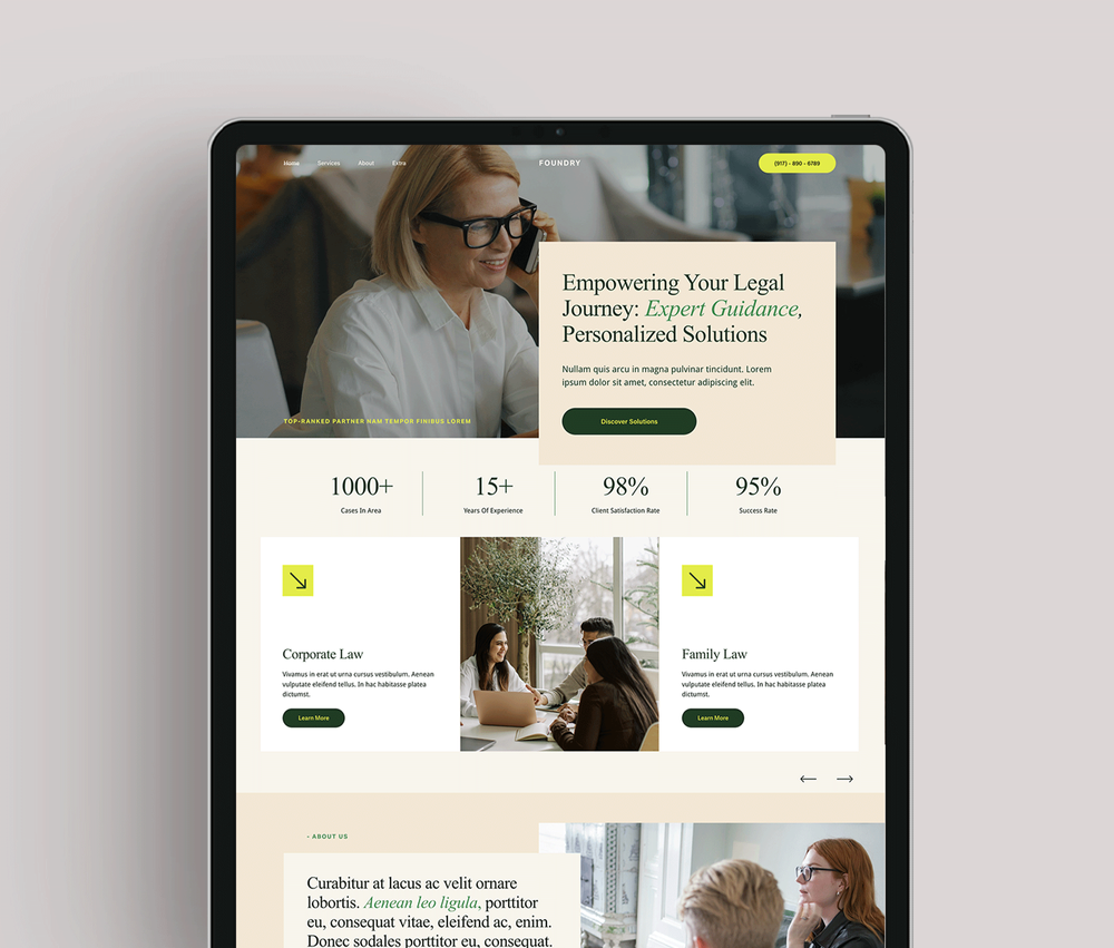 Squarespace 7.1 Template for ServiceBased Business Website & Entrepreneurs