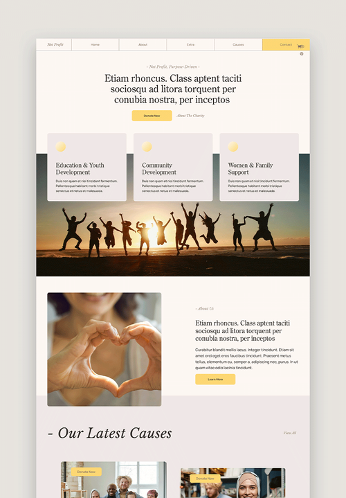 Squarespace 7.1 Template for Non Profit