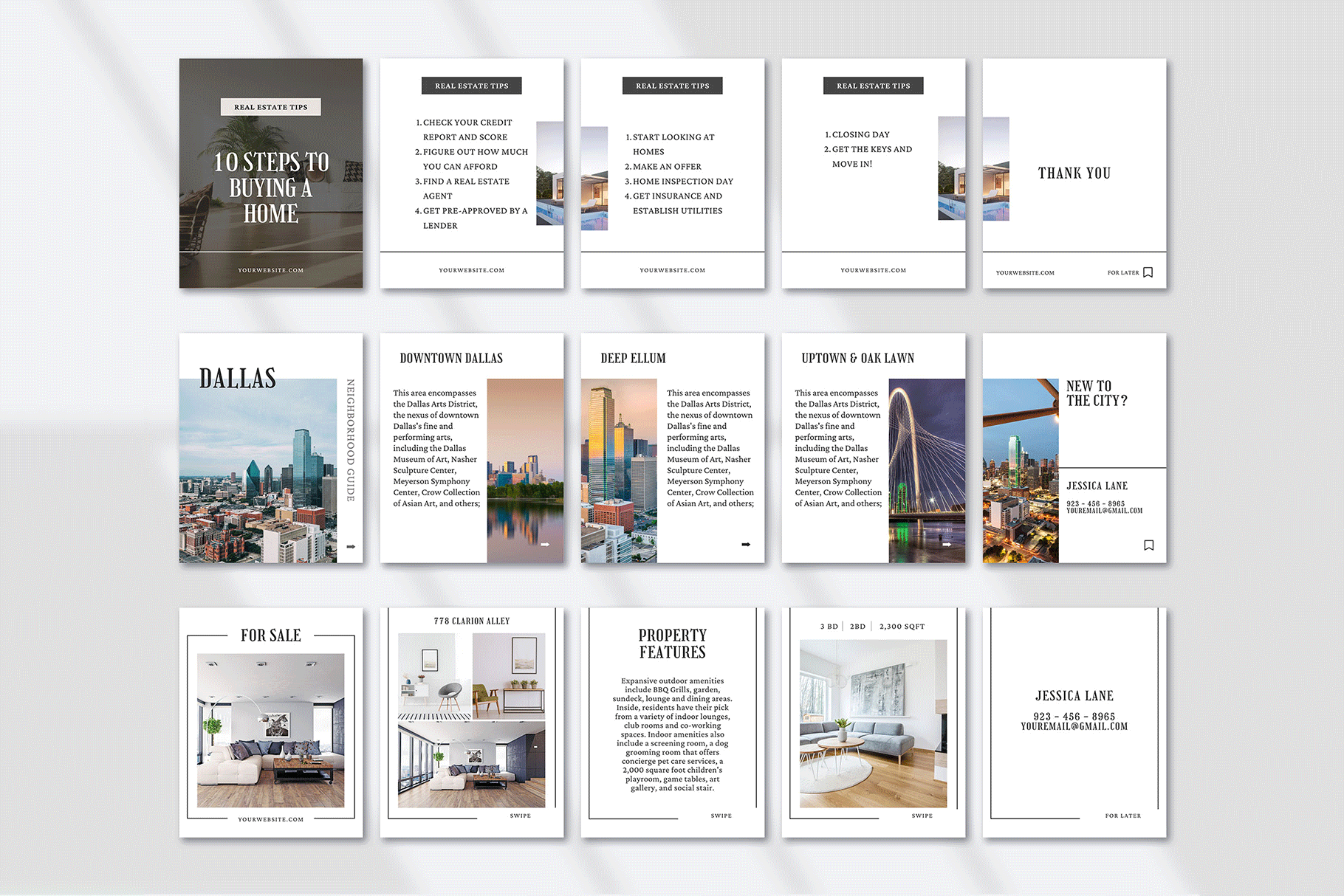 Real Estate Instagram Carousel Template Social Media Slide Show for Realtors Real Estate Instagram Post