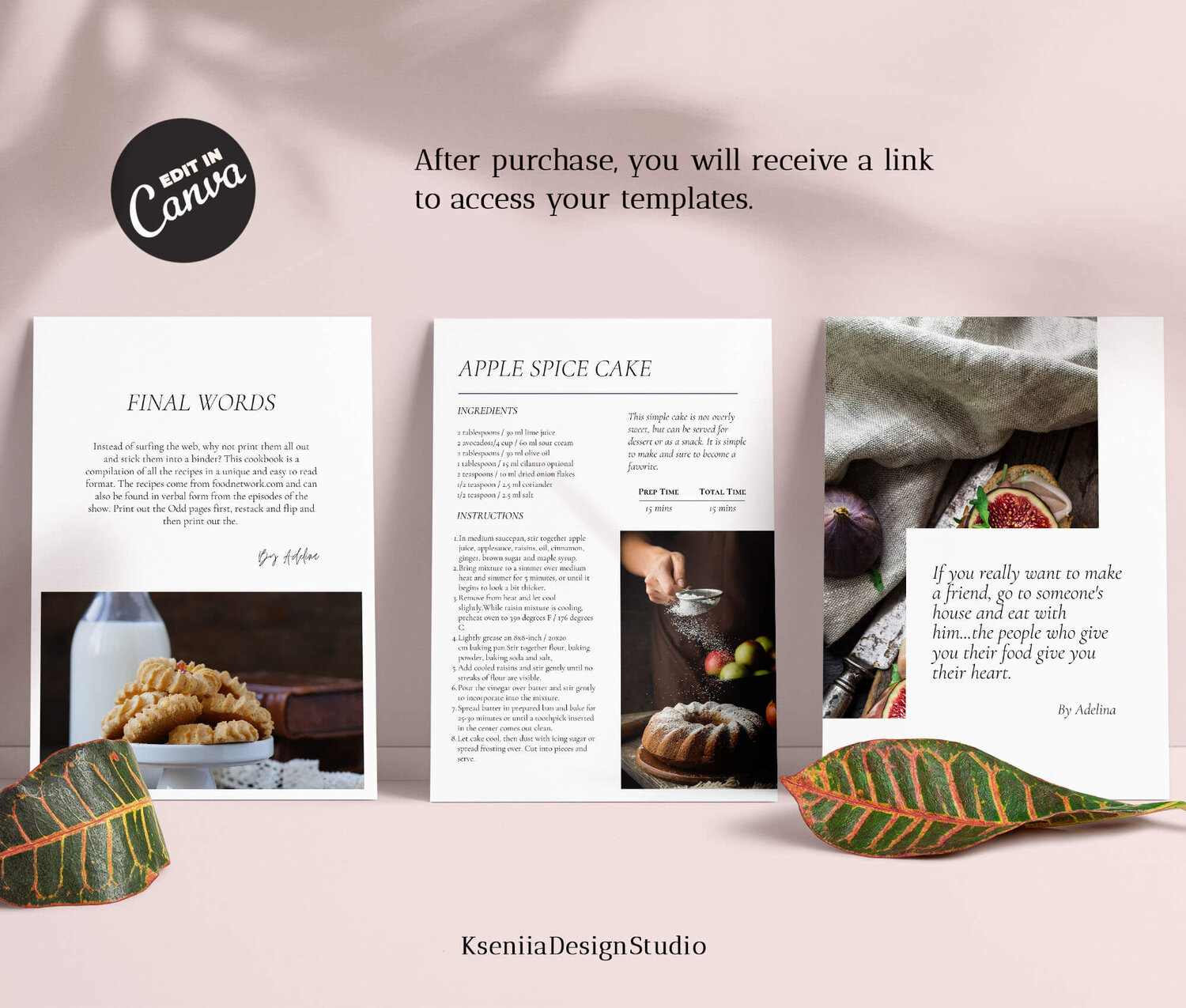 Recipe Book Template for Canva (1084172)