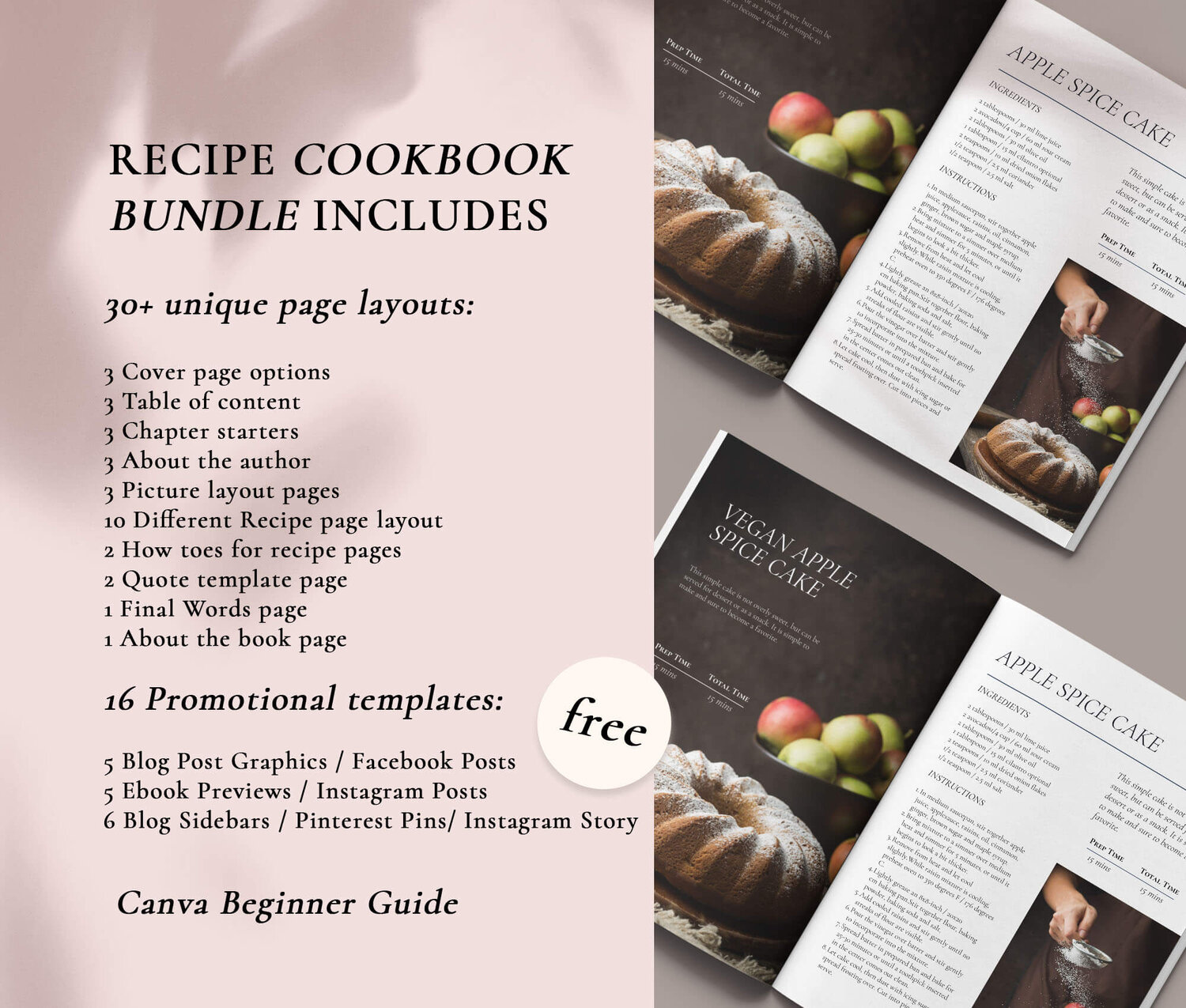 Cookbook Recipe Book Template