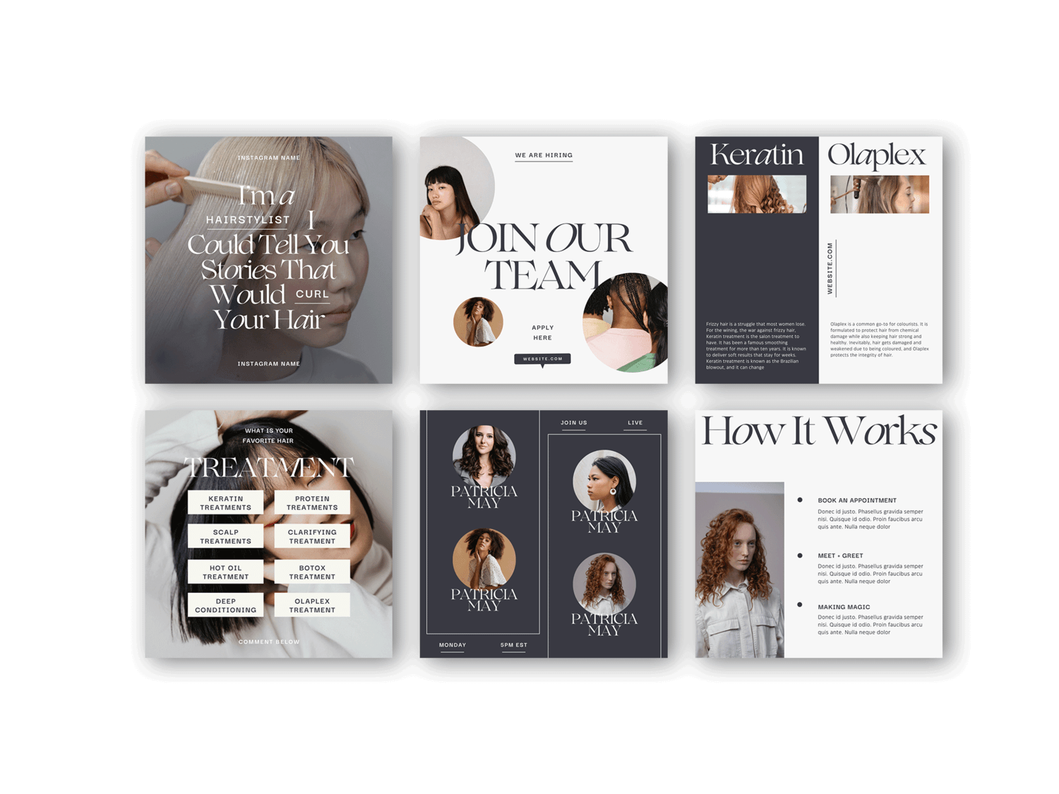 best canva templates Hair Salon Social Media Template Canva