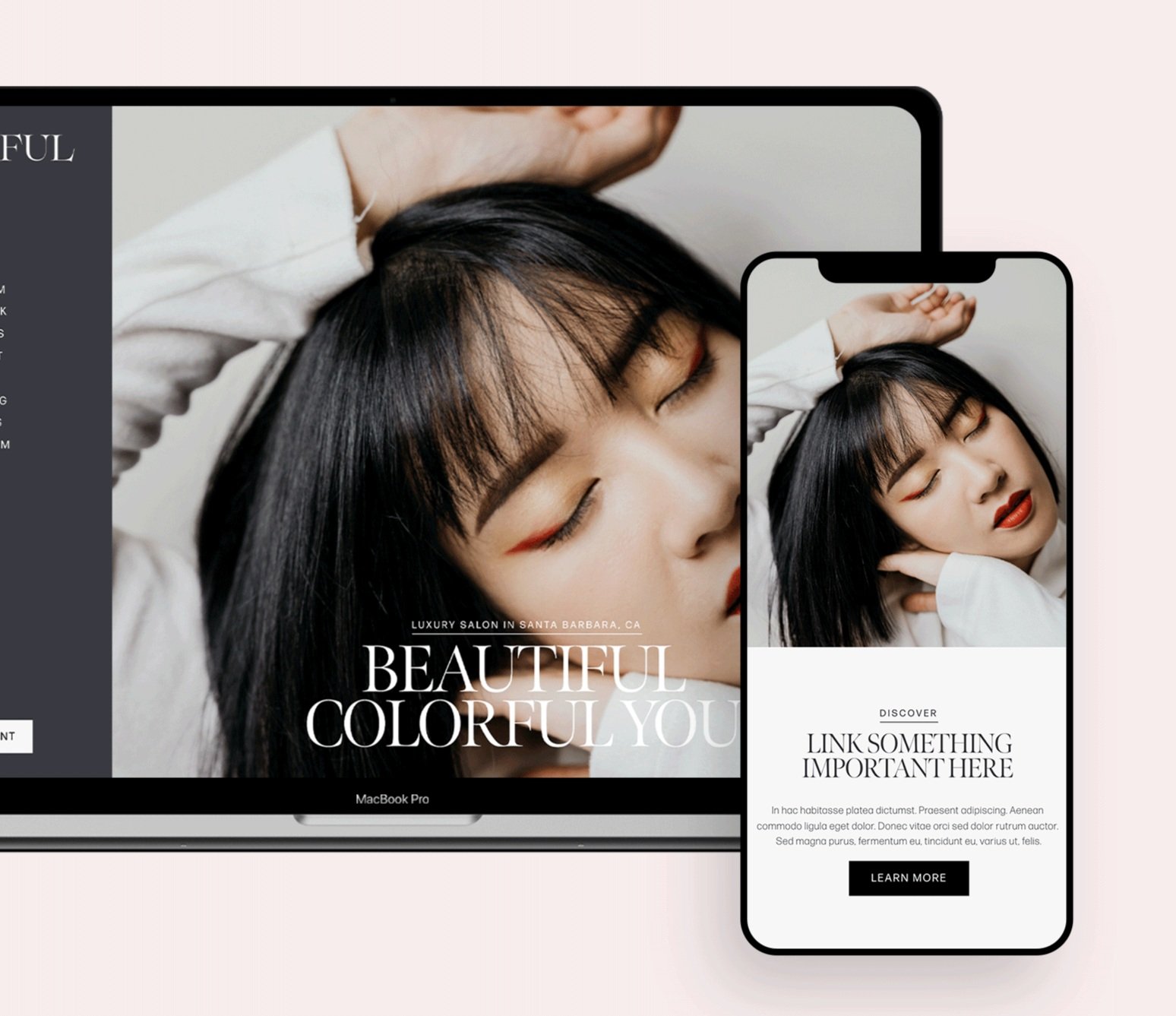 Top Beauty Salon Website Template For Squarespace.