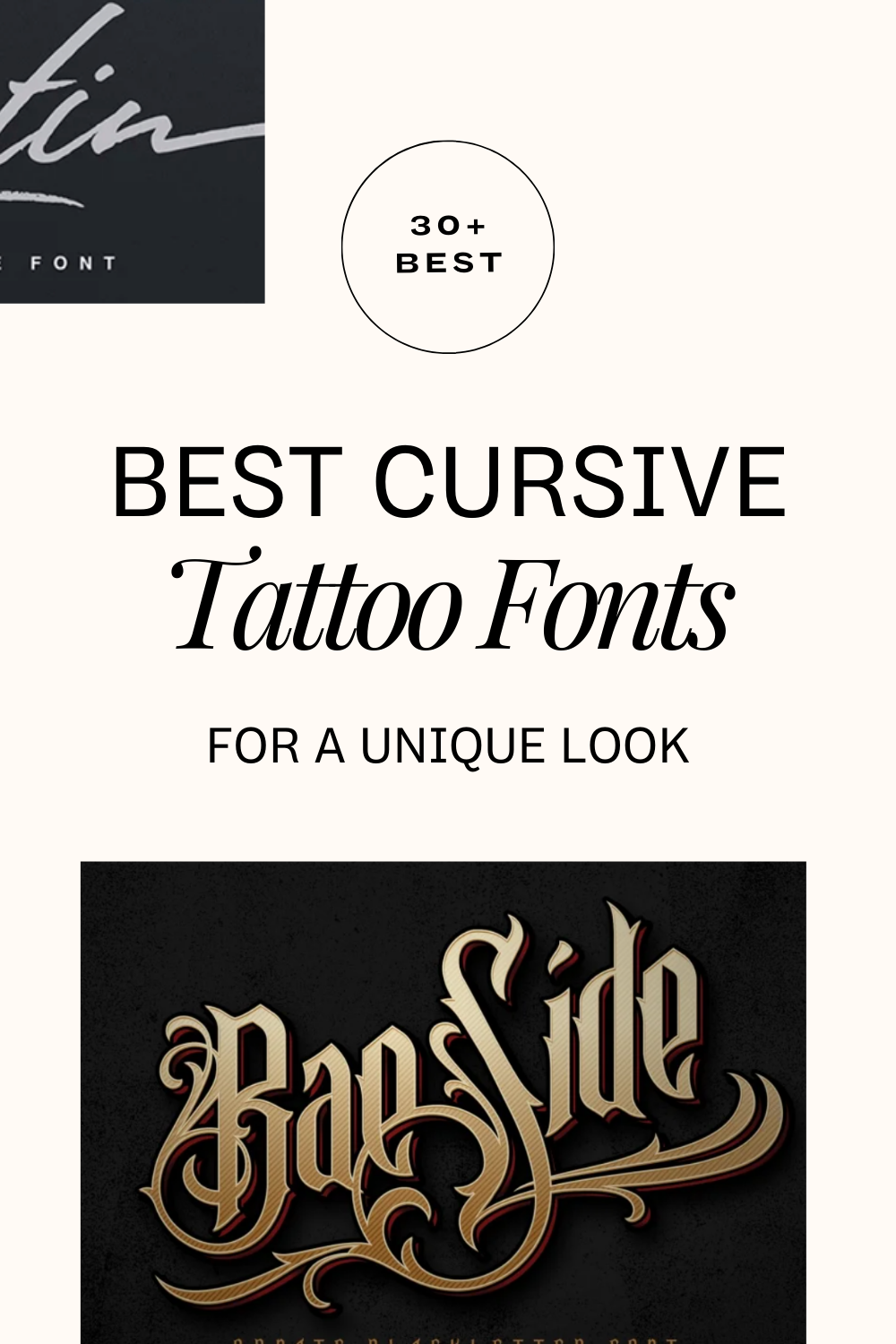 17+ Beautiful Free Tattoo Fonts for Artists - Immense Art