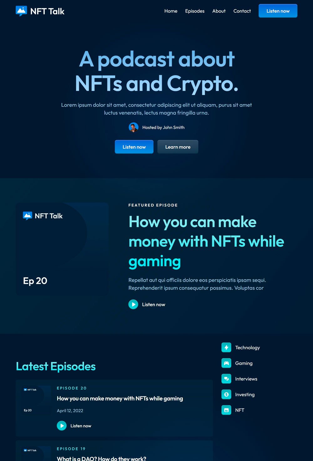 Podcast website: NFT Talk 