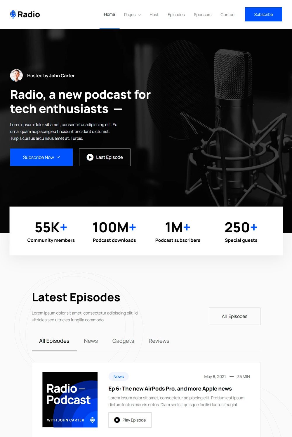 Podcast website: Radio 