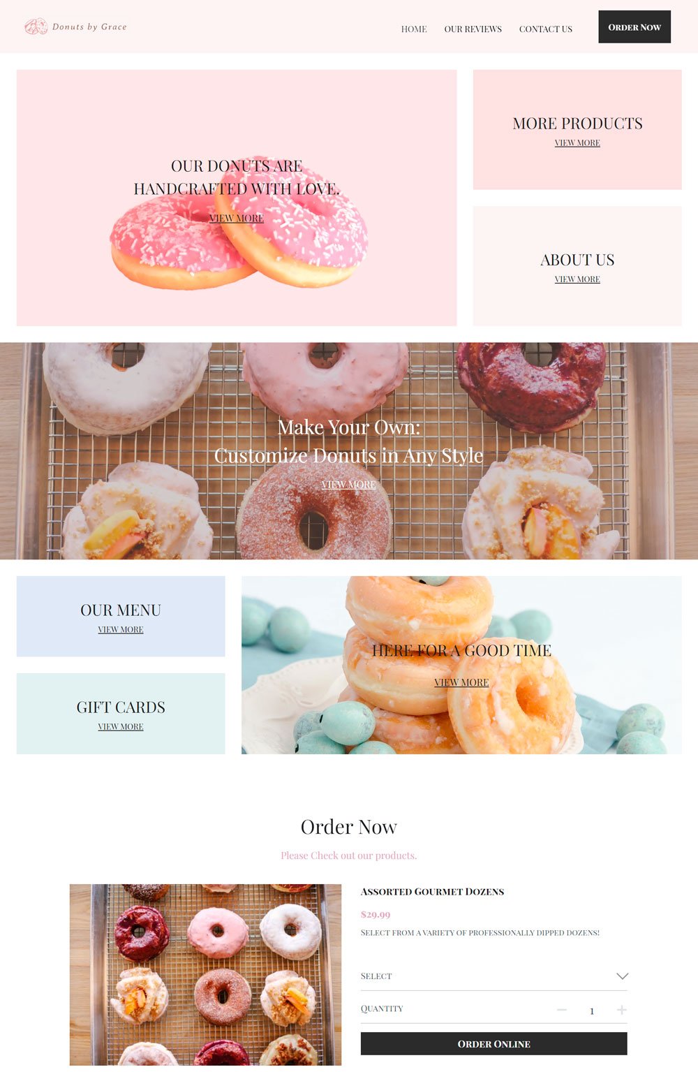 Bakery Website: Donuts by Grace