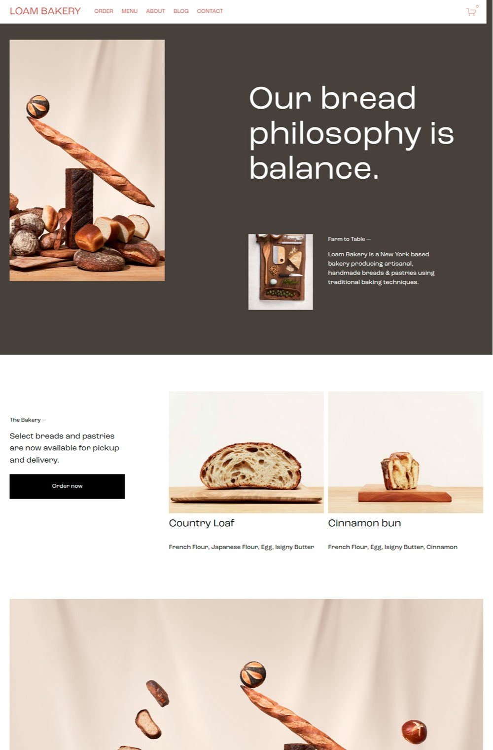 Bakery Website: Loam Bakery 