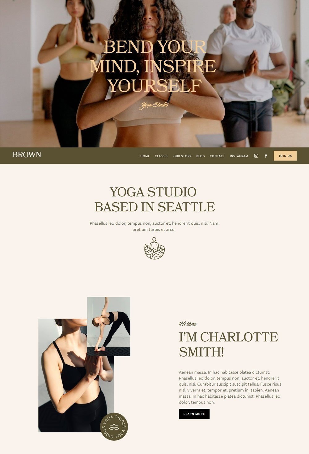 Brown Health Squarespace Template