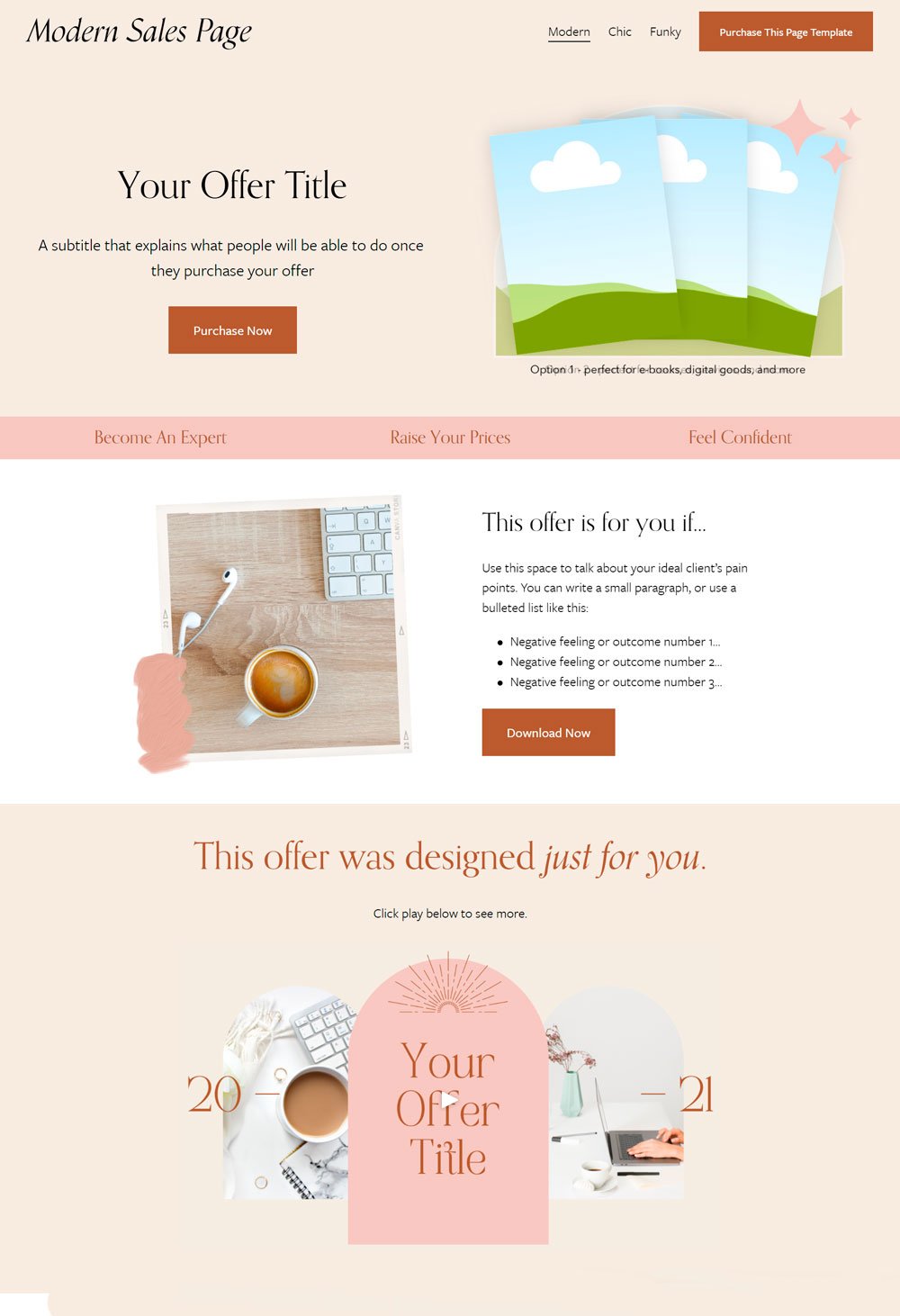 Booming Design Sales Page Templates