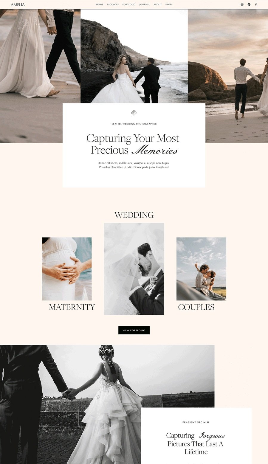 Amelia - Squarspace 7.1 Template for Photographers