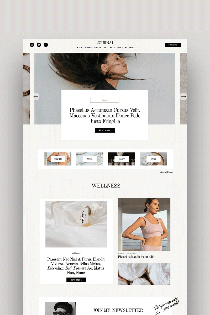 Journal - Squarespace 7.1 Template