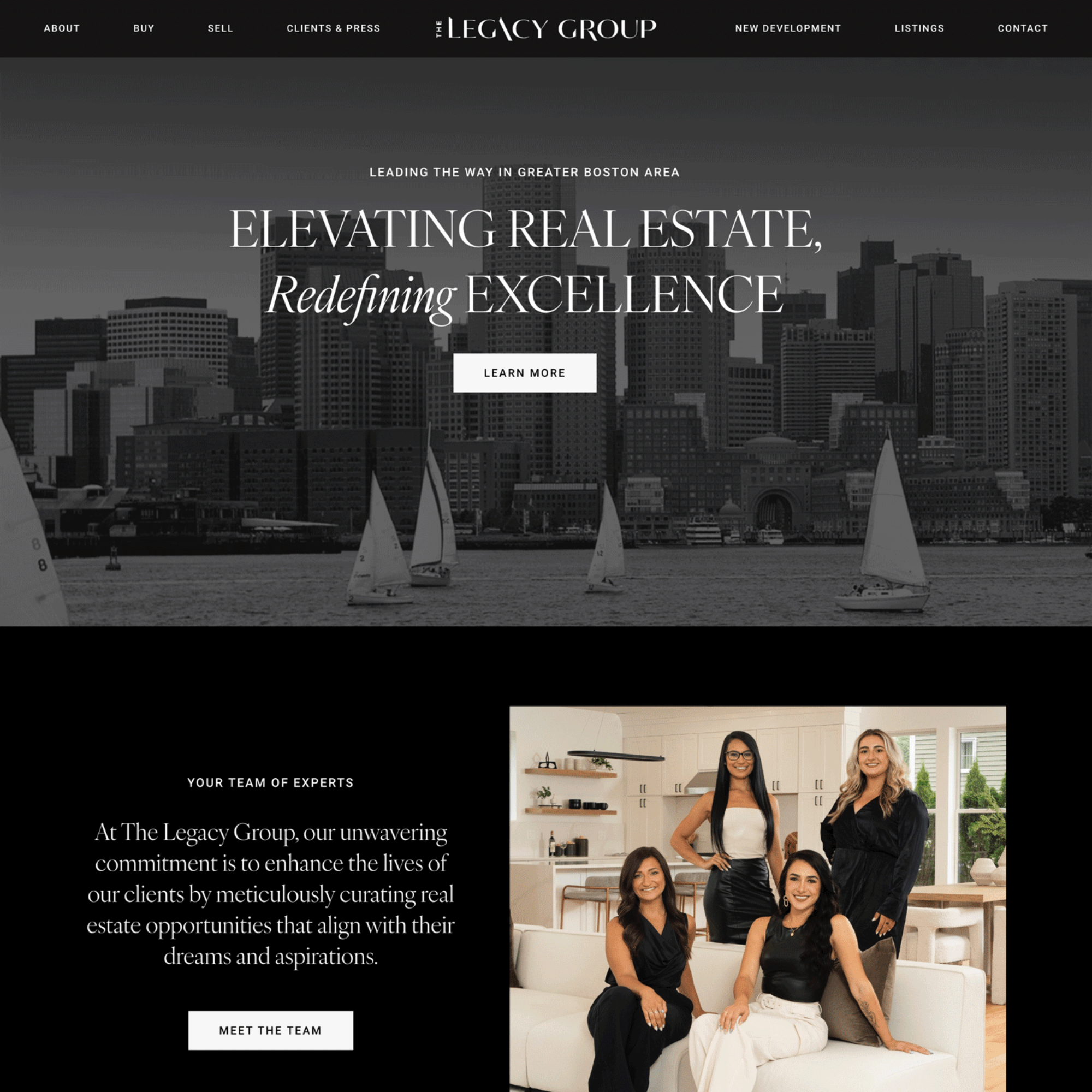 Custom Squarespace Website for Luxury Real Estate Agent in Boston