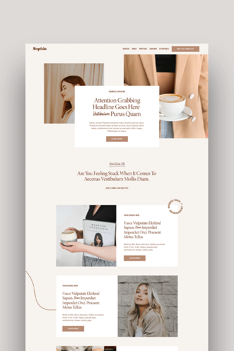 Sophia - Squarespace 7.1 Template for Coaching Business