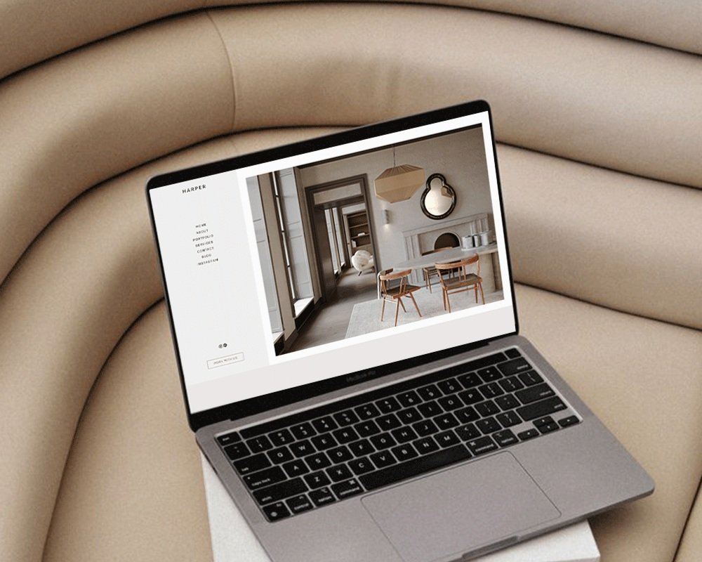 Squarespace 7.1 Template for interior designers portfolio website, Female Coach website Business Website