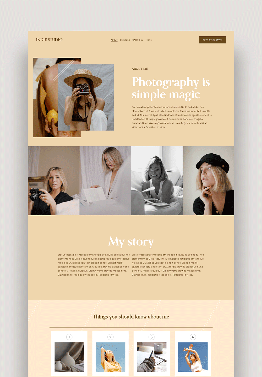 Best Squarespace Portfolio Templates for photographers graphic designer portfolio
