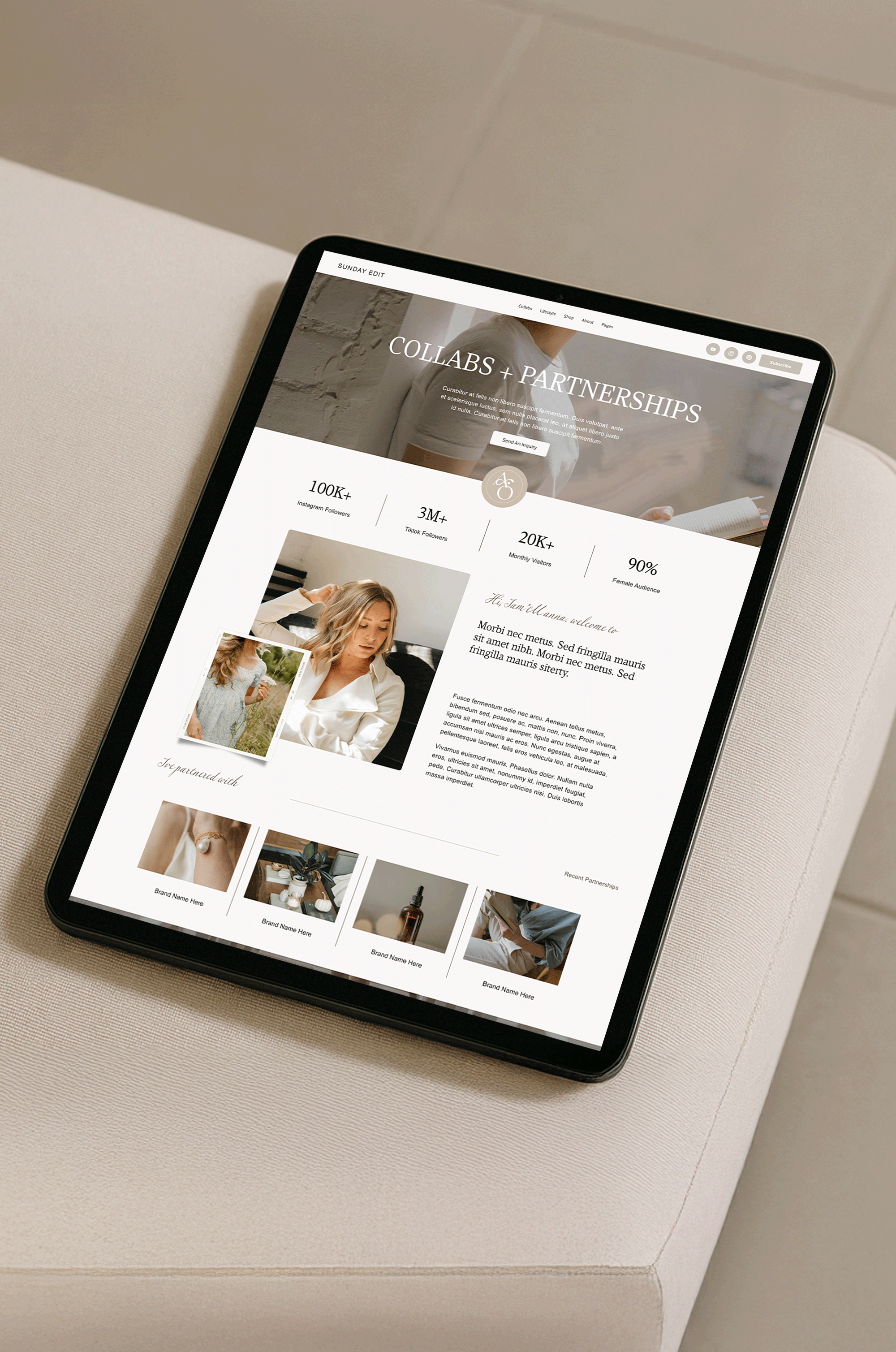 Squarespace 7.1 website template blog | Blogger web template | Small Business website | Podcast website | Food, travel personal blog theme