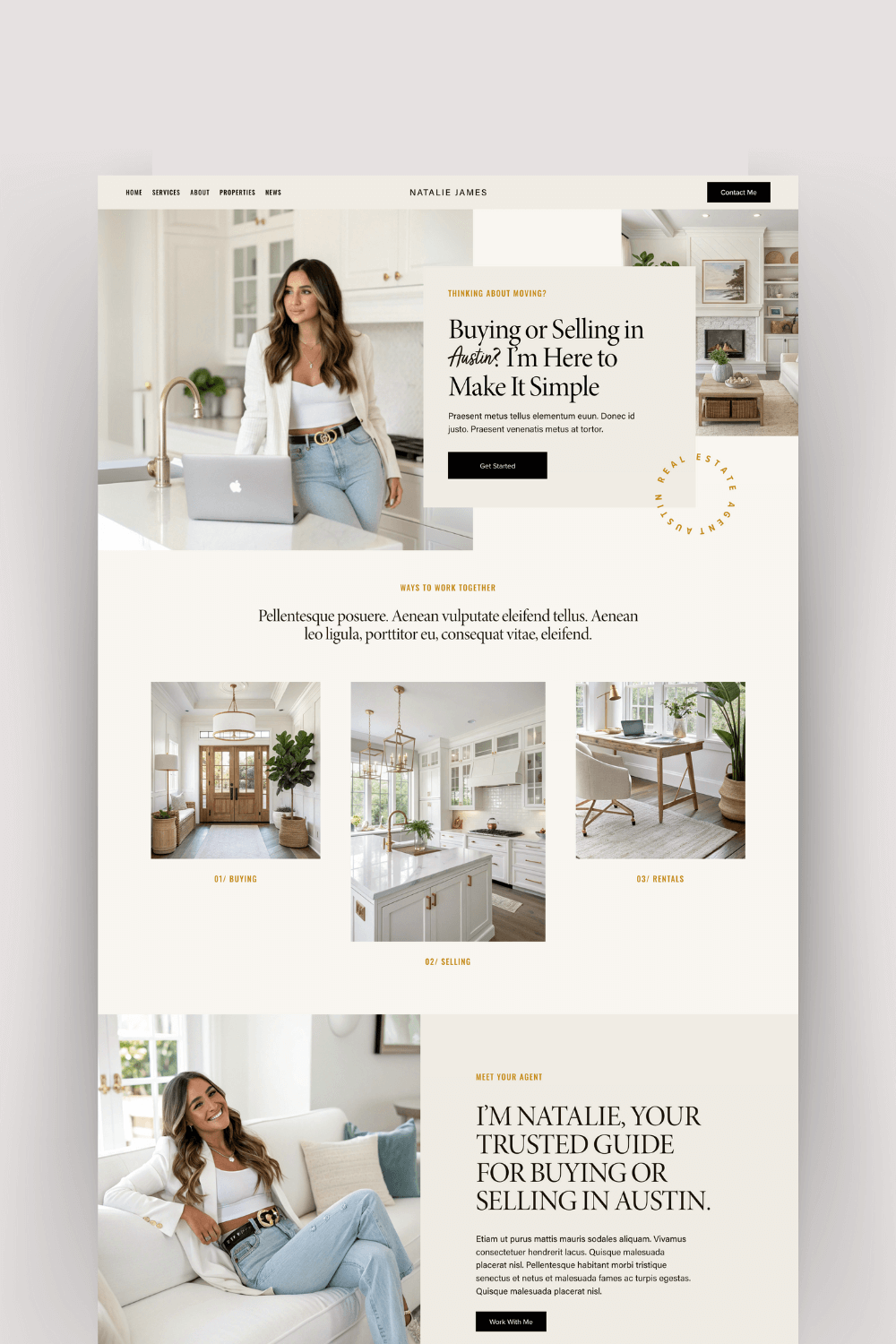 Real Estate Agent Website Template : Squarespace 7.1 website | Luxury Broker business website : Simple Realtors website.png