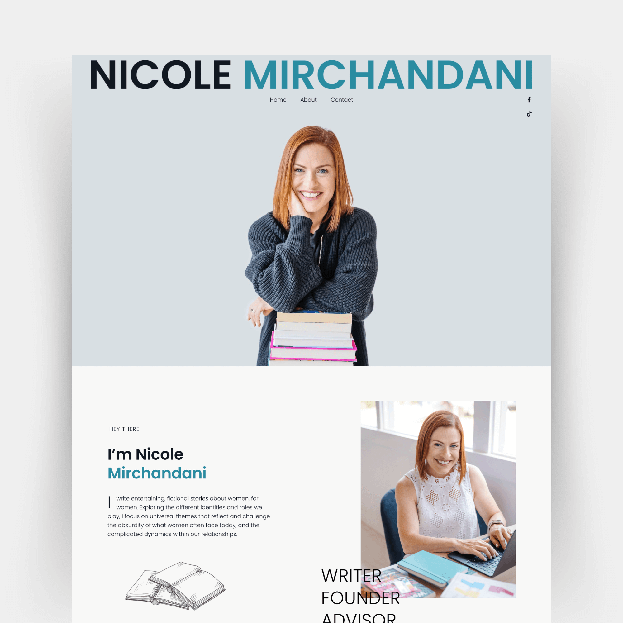 Custom Squarespace Website Design for Author &amp; Writer