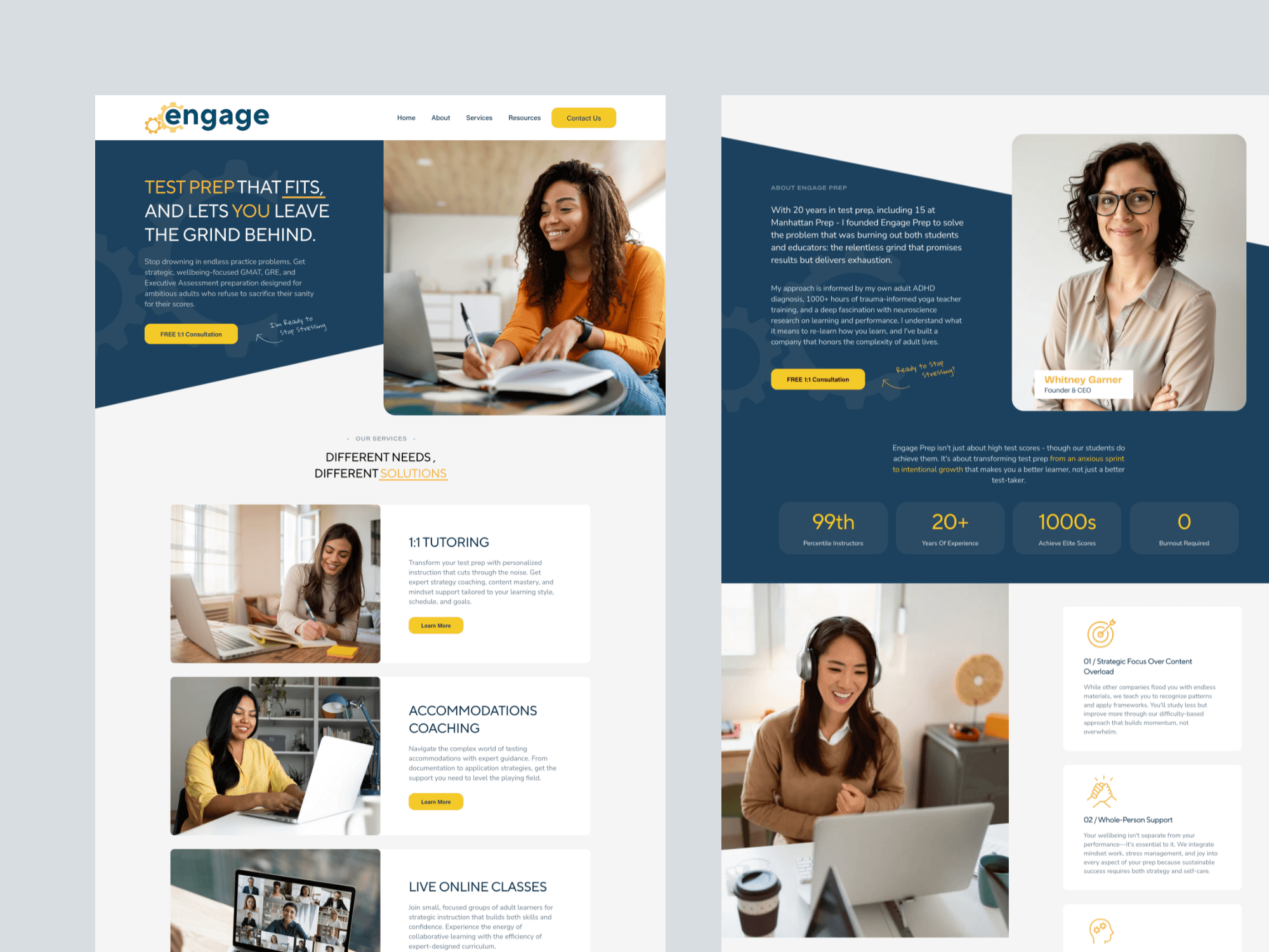 Custom Squarespace Website Design for Education &amp; Coaching Business