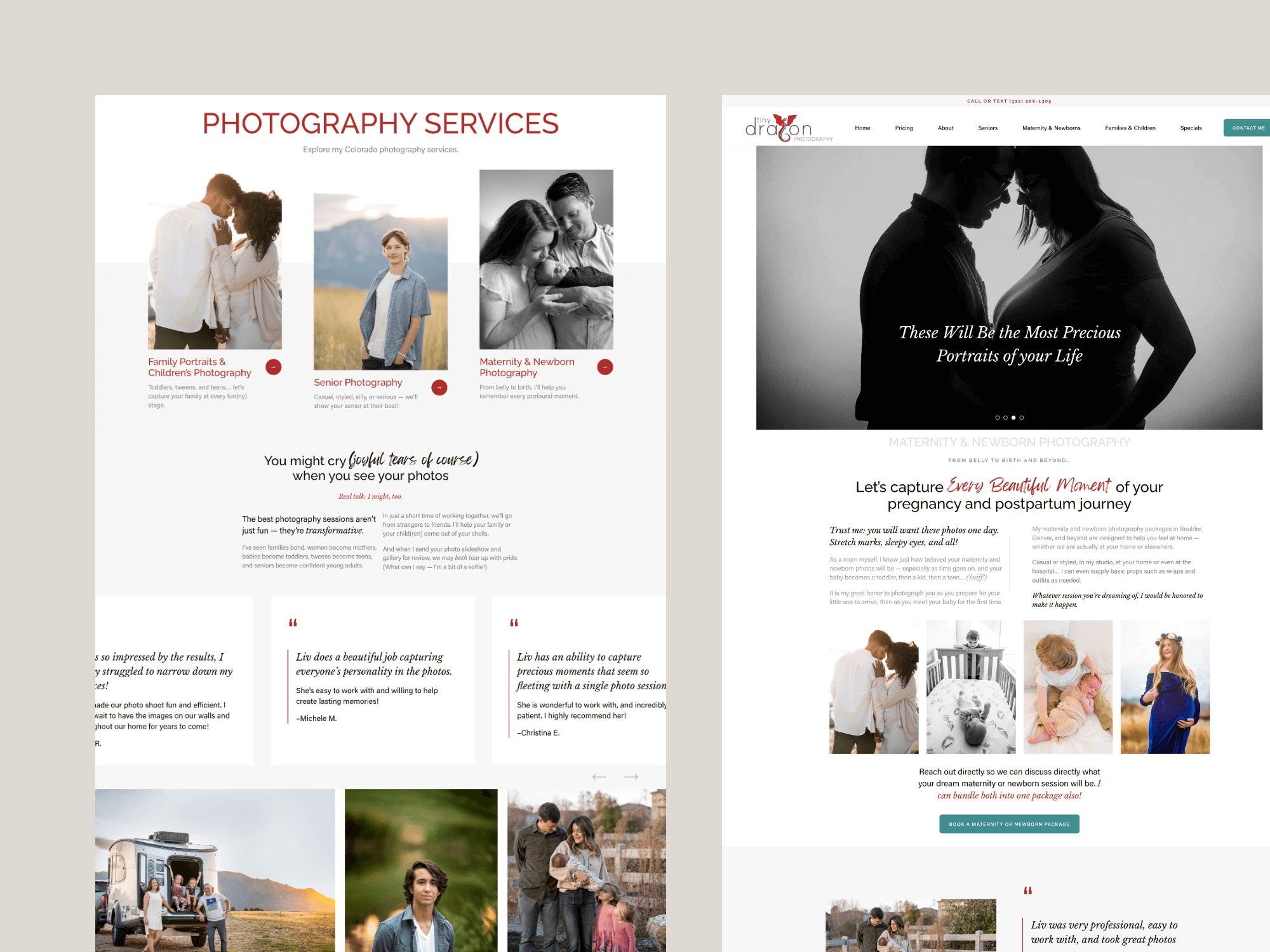 Case Study: Squarespace Website Redesign for Family &amp; Newborn Photographer