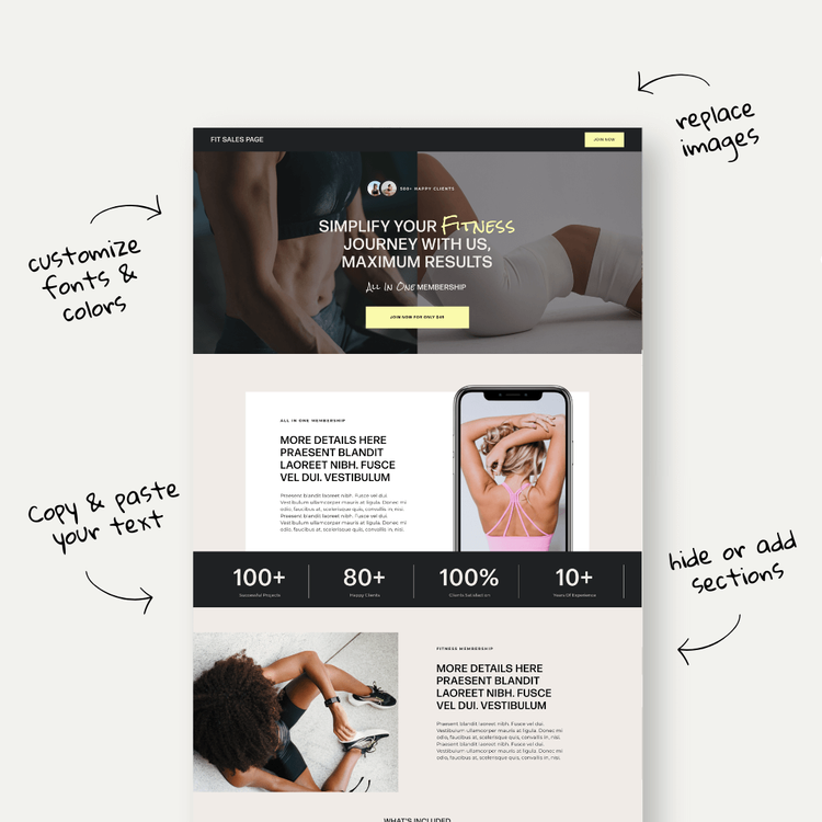 Personal Brand Squarespace Website Templates for Sale 30% Off