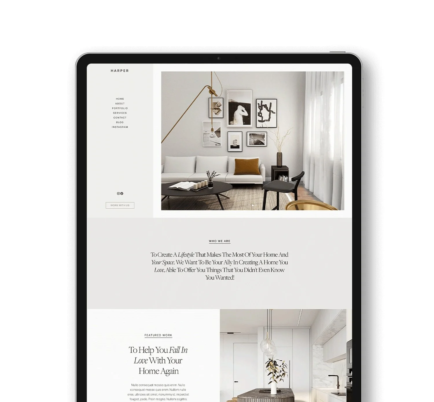 Harper - Squarespace 7.1 Template for Interior Designers