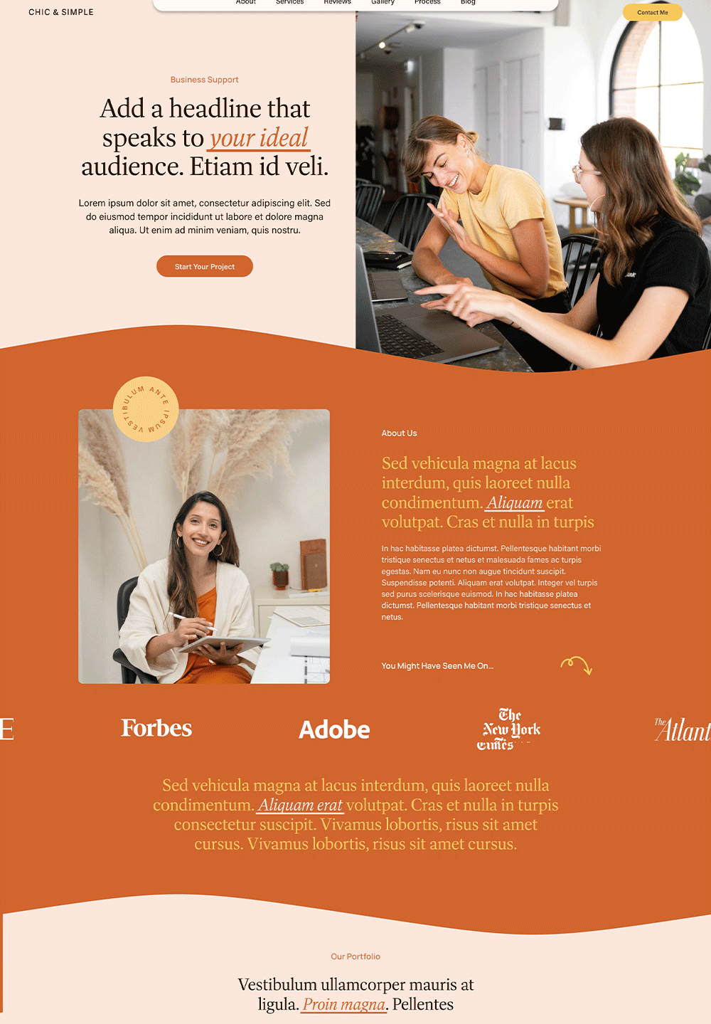 One Page Squarespace 7.1 Template Fluid Engine template Website Template Squarespace 7.1