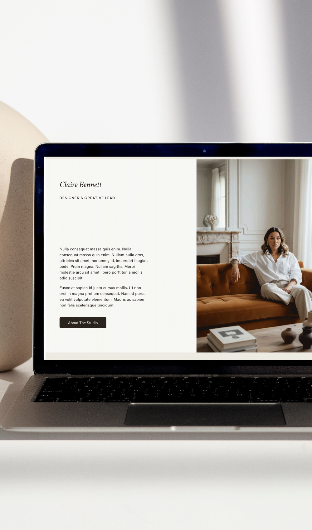 Interior Designer Squarespace website template for interior designers, decorators, home staging professionals, and design studios