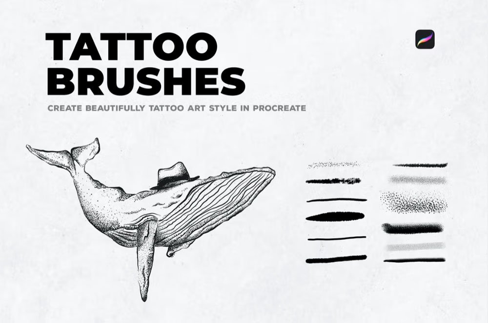 FREE 12 Tattoo Art Brushes  Procreate   ʖ 