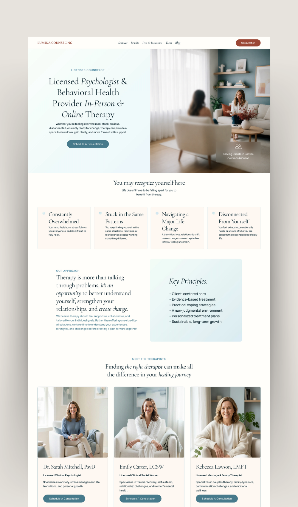 Lumina Counseling - Squarespace 7.1 Template