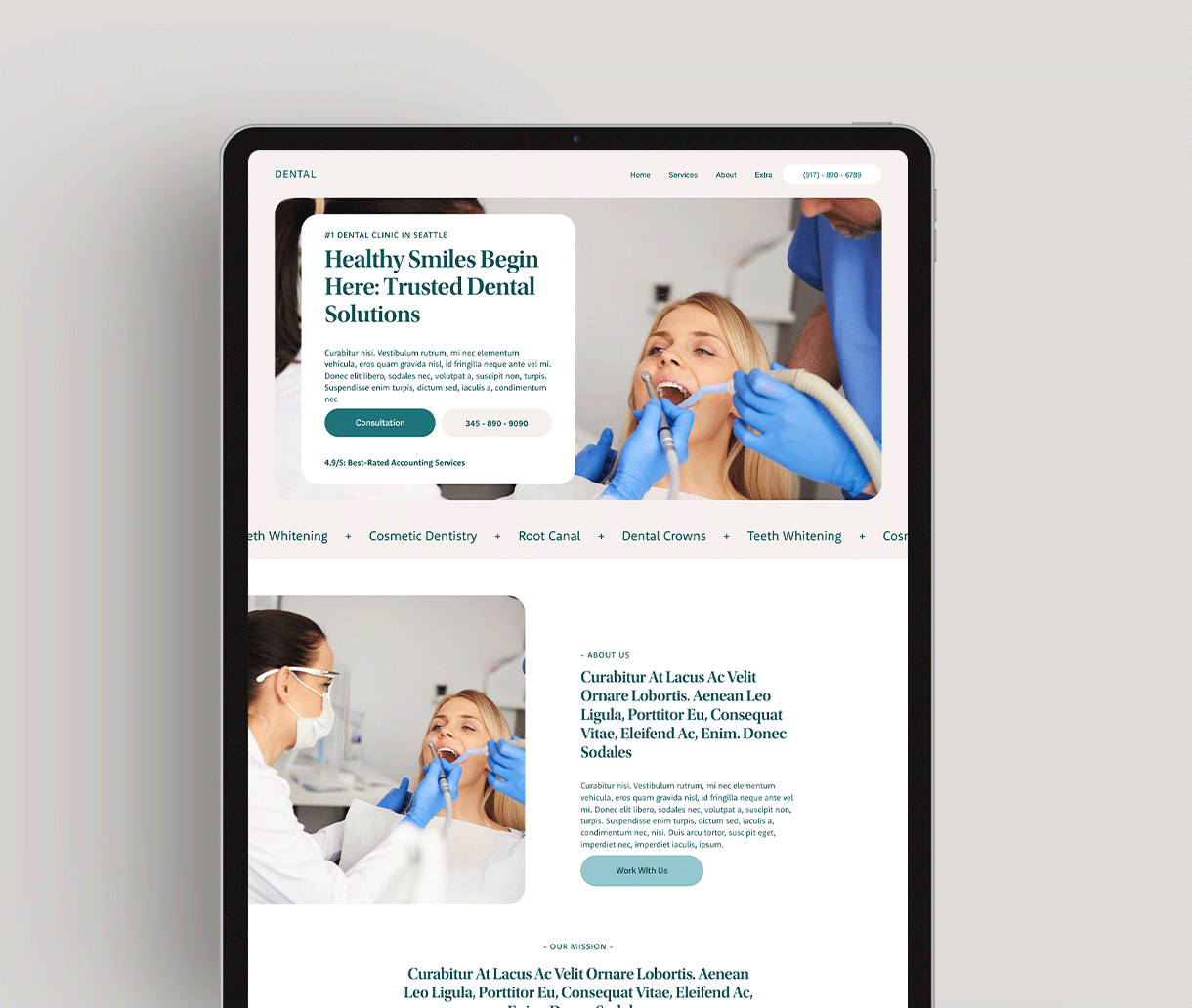 Dental Clinic Squarespace 7.1 Template for Medical Practices