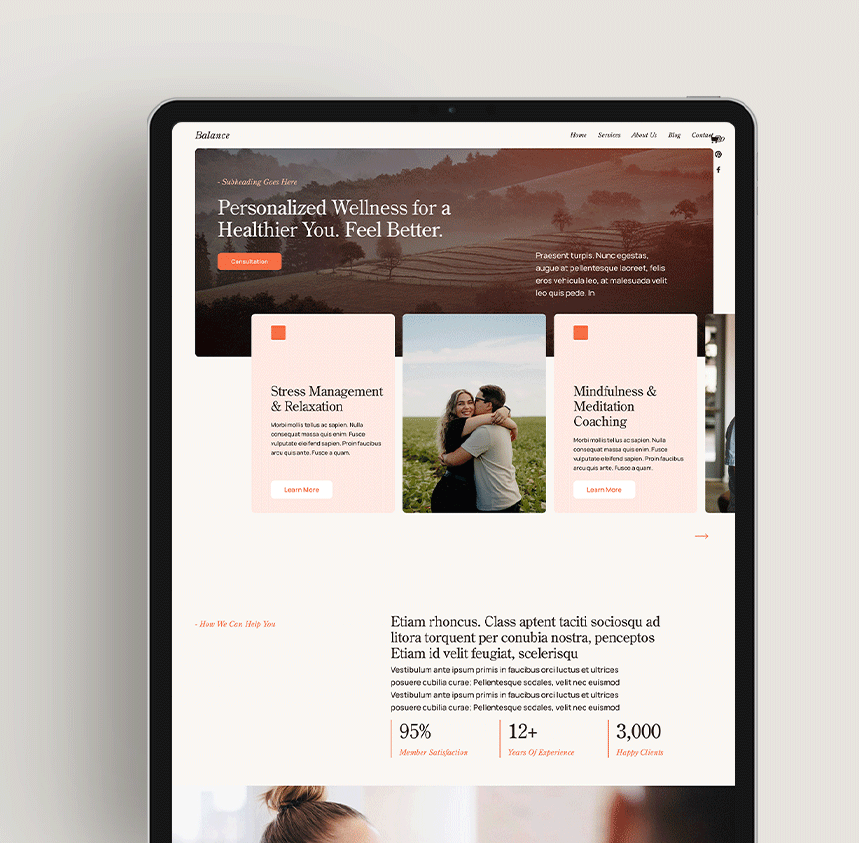 Website Template Squarespace 7.1, Health Wellness female fitness Coach, Therapist site template, Coaching Business Website, Coach Consulting website