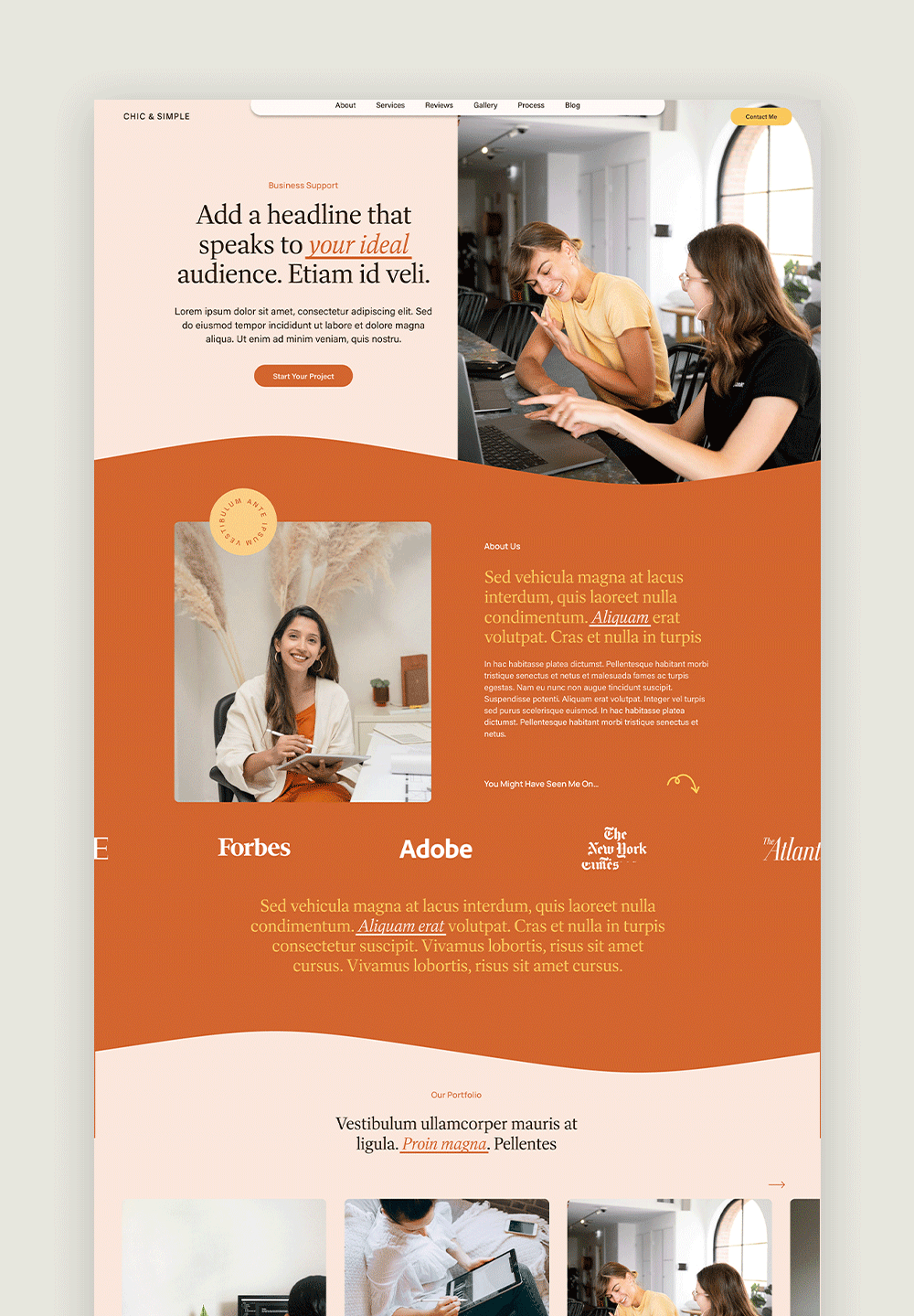 One-Page - Squarespace 7.1 Template