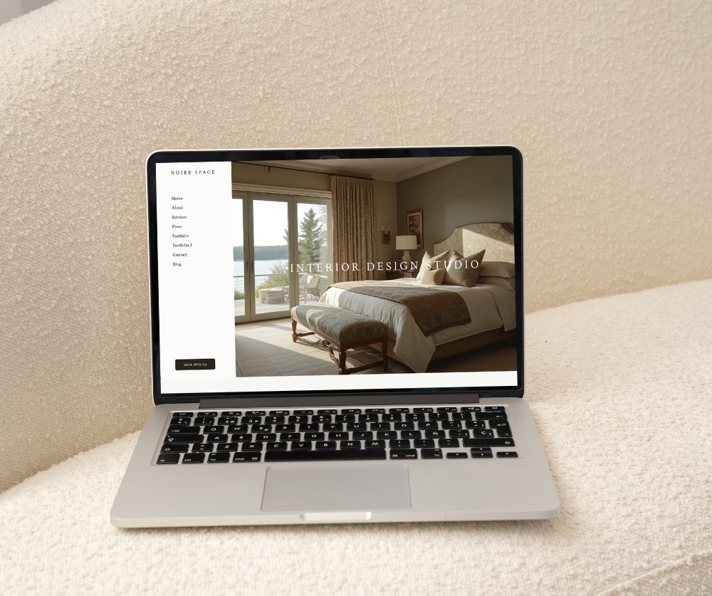 Interior Designer Squarespace website template for interior designers, decorators, home staging professionals, and design studios