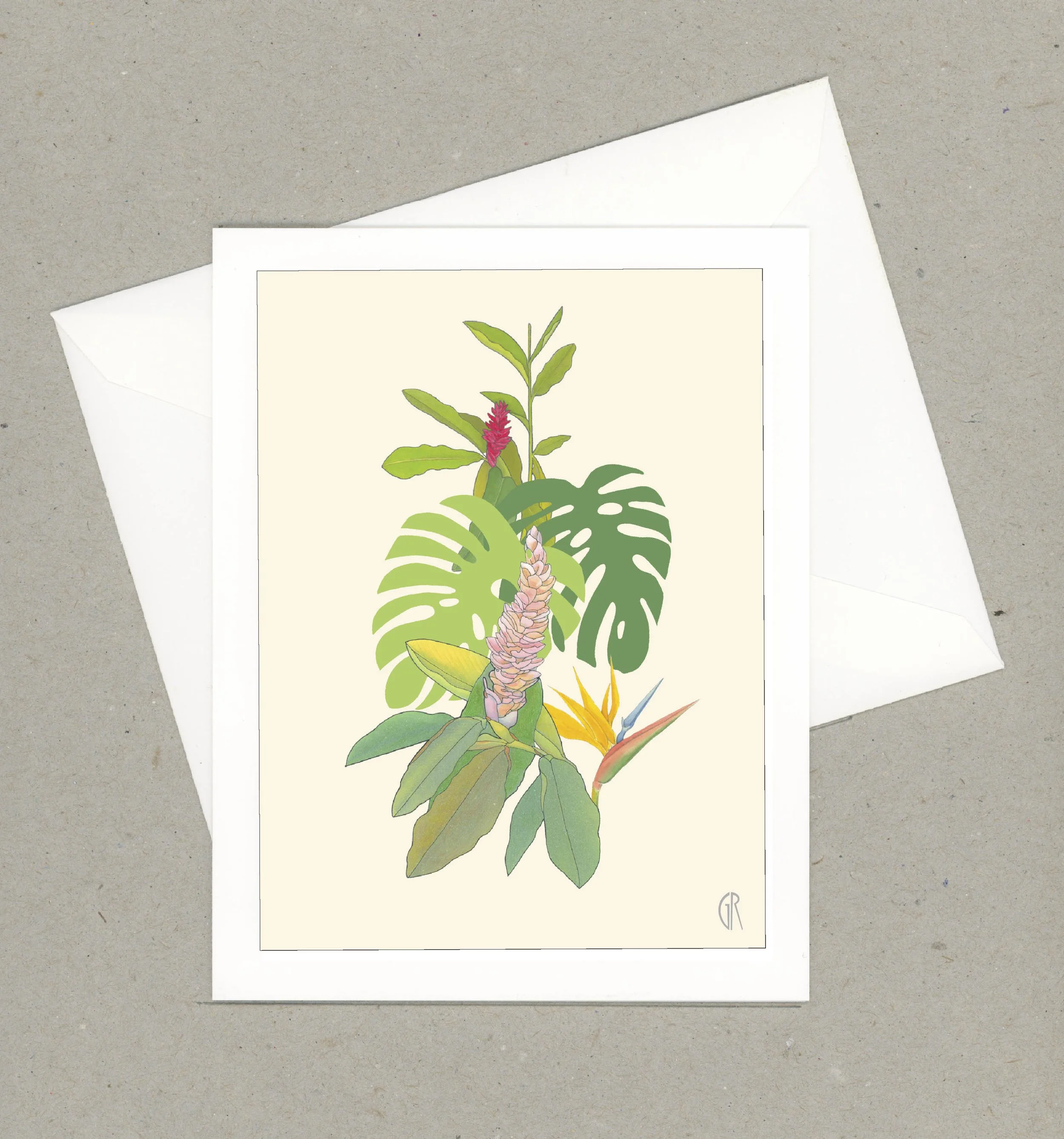 Tropical Inspiration Montage Blank Note Card