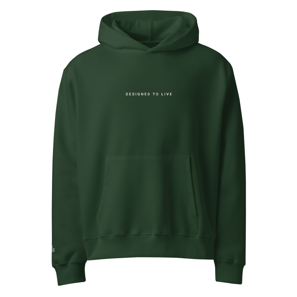 DESIGNED TO LIVE | CLEAN LINE | Embroidery Oversized heavyweight hoodie