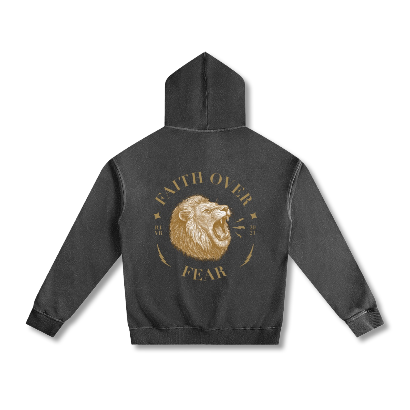 FAITH OVER FEAR | LIKE A LION | Vintage Cotton Hoodie