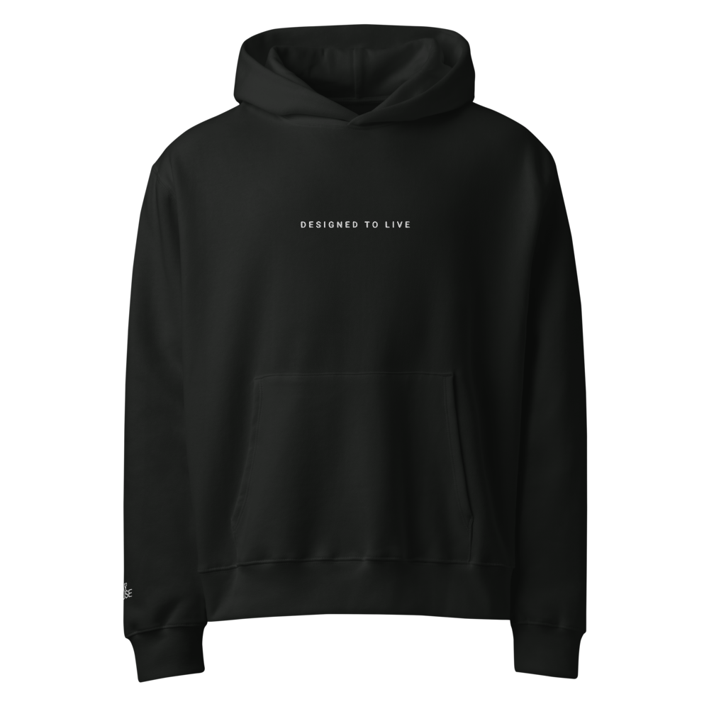 DESIGNED TO LIVE | CLEAN LINE | Embroidery Oversized heavyweight hoodie