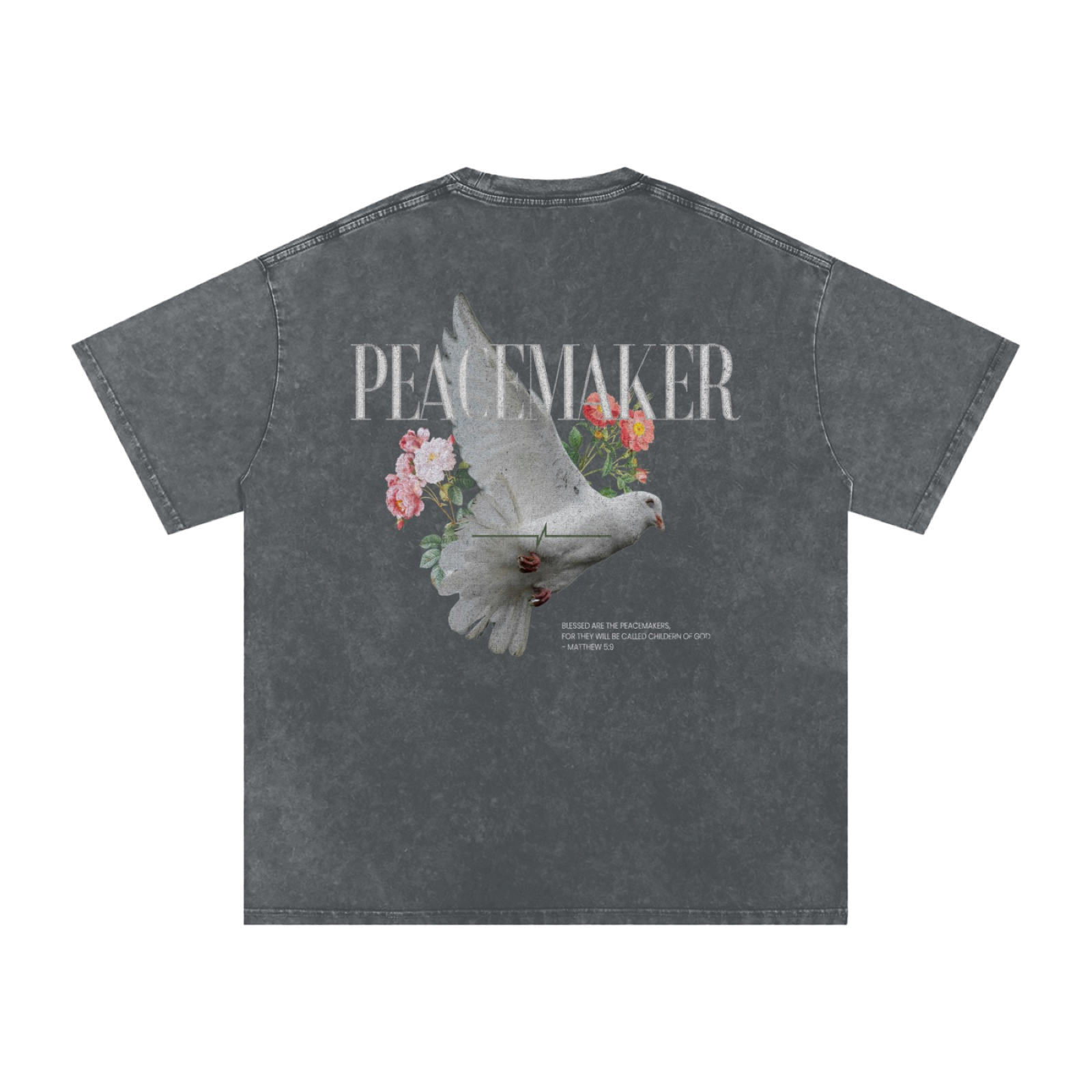 THE PEACEMAKER | Snow Washed Oversized Cotton T-Shirt