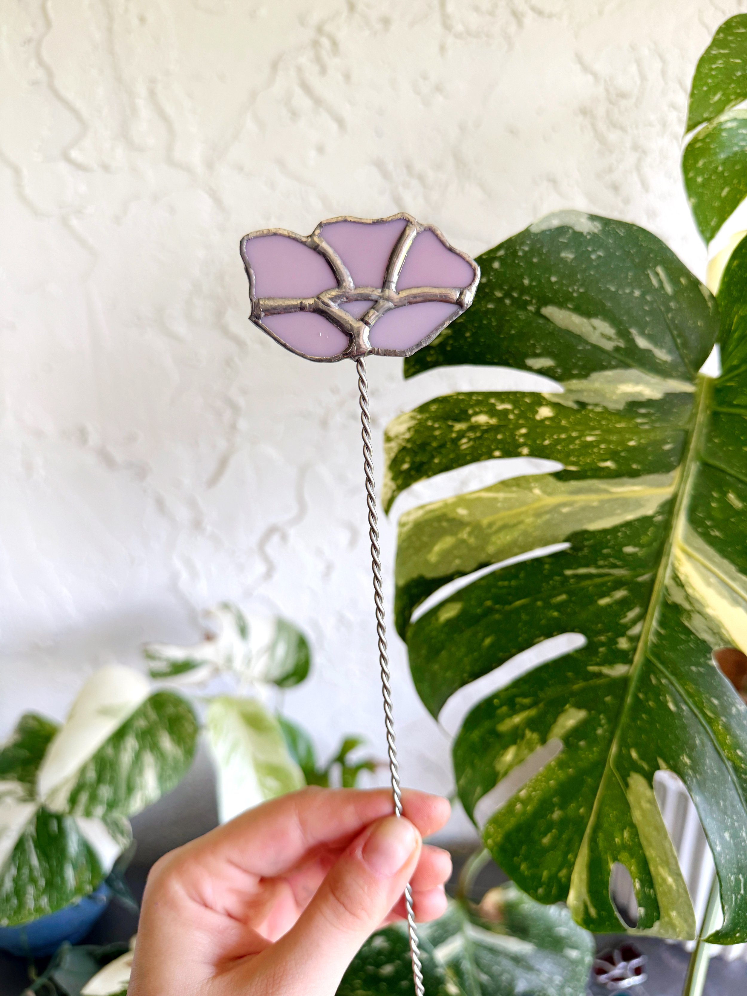 Stained Glass Flower Plant Stake