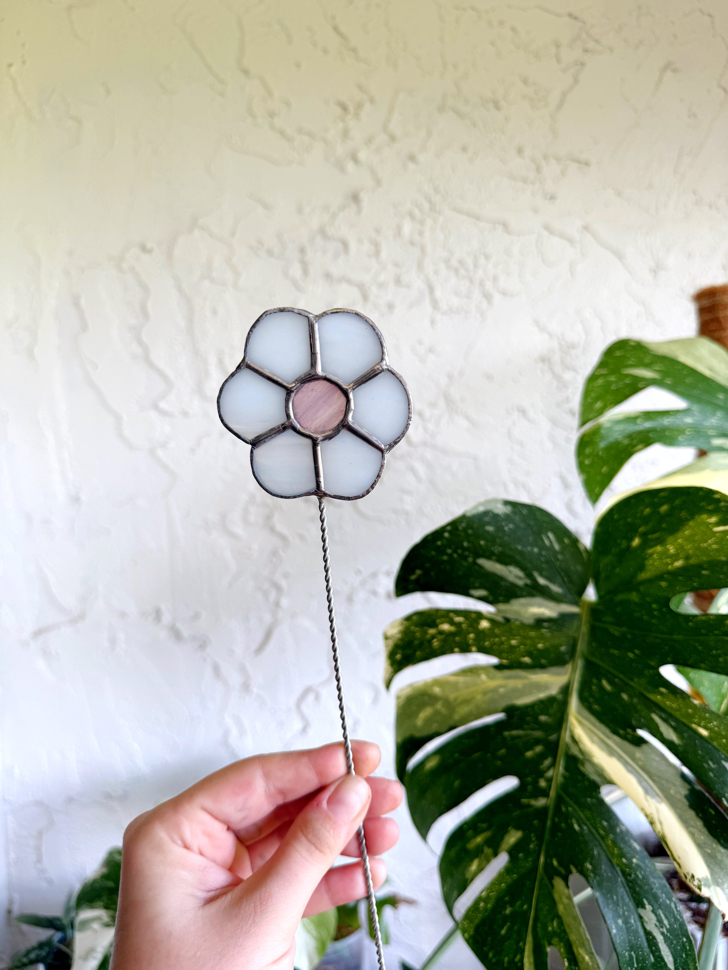Stained Glass Flower Plant Stake