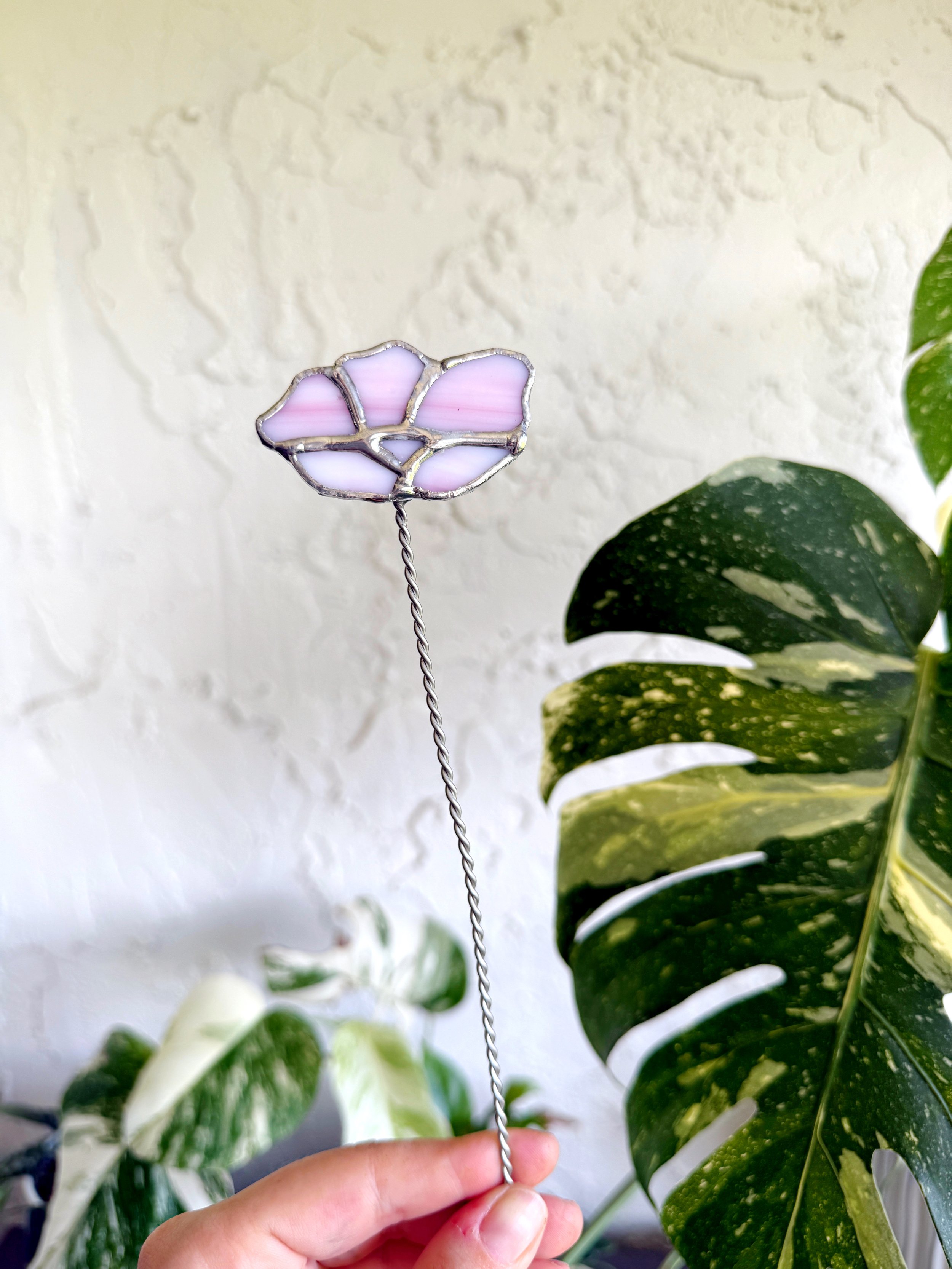 Stained Glass Flower Plant Stake